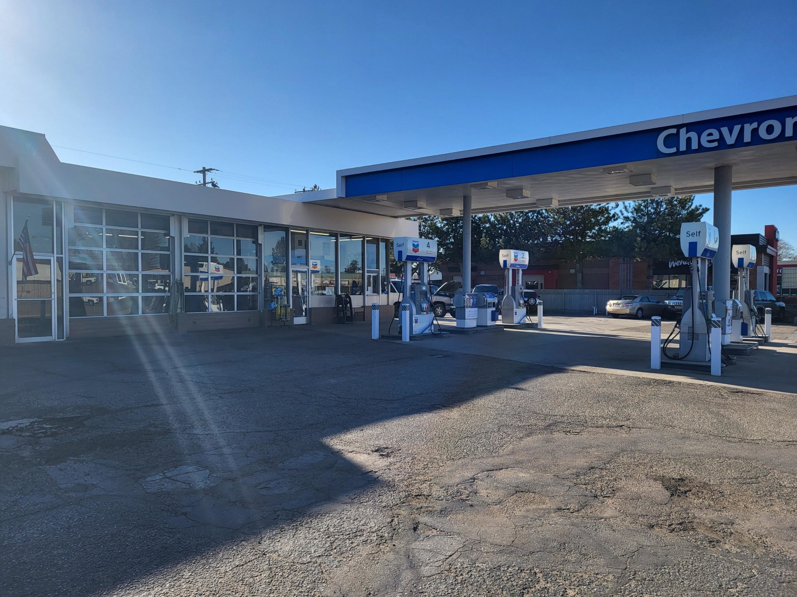 Gas station background